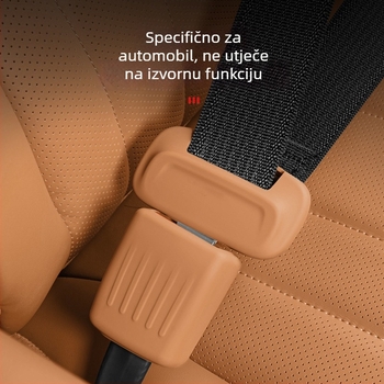 Silikonski zaštitni poklopac za utičnicu baze sigurnosnog pojasa L90, unutrašnjost automobila, snap-on ugradnja, središnja konzola, mogućnost tiskanja logotipa