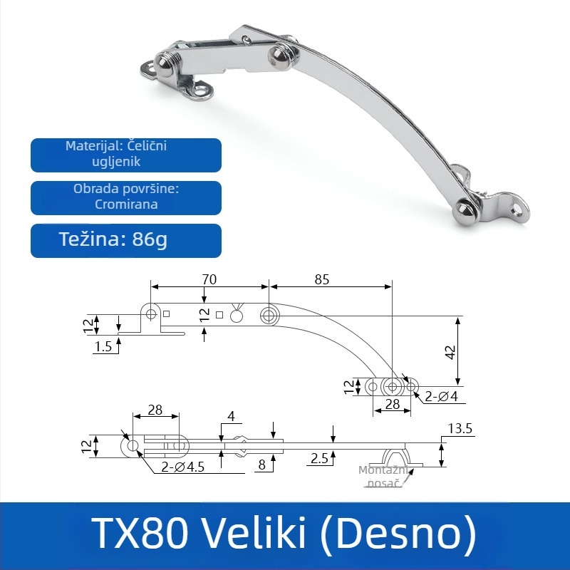 Podrška za prozor T80/T90 limiter, od željeza, marka Winning, moderan minimalistički stil