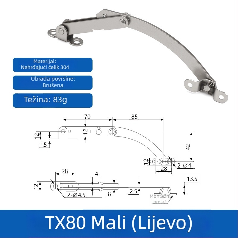 Podrška za prozor T80/T90 limiter, od željeza, marka Winning, moderan minimalistički stil