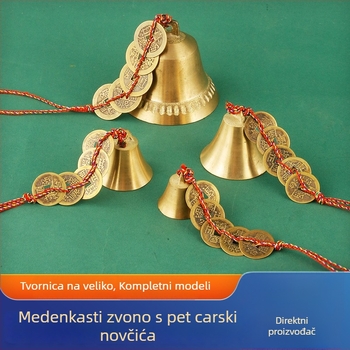 Bakreni zvončić za vrata - moderan minimalistički dizajn, pogodna za unutarnje i vanjske prostore