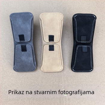 Auto klips za naočale od velura PU, magnetsko zadržavanje, dvostruki klips za vizir i unutrašnjost automobila, držač za ID