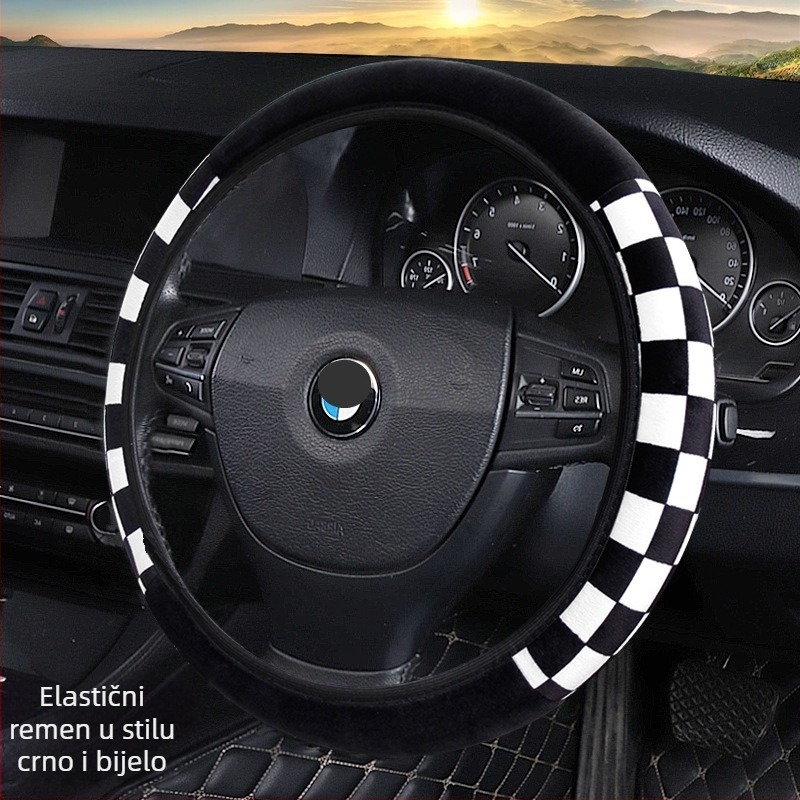 Navlaka za volan od pliša, univerzalna instalacija, originalni stil, mogućnost prilagodbe obrade, Rongfeng