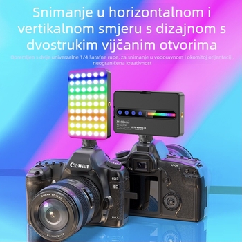 LED rasvjeta za ispunu M160 RGB – Prijenosno ručno RGB svjetlo za live streaming i fotografiju, ugrađena baterija, prilagodljiva temperatura boje 2500K–9900K