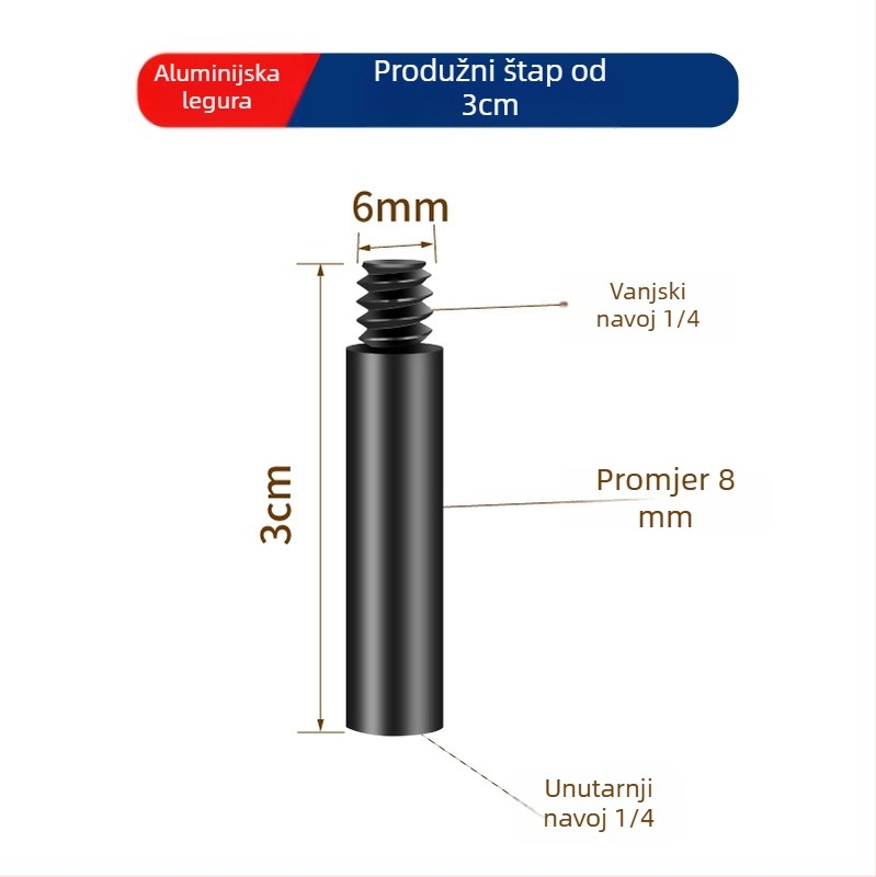 Jin Nian Shian aluminijska legura Tripod/PTZ - pogodno za tripod, kampiranje i držače za svjetla