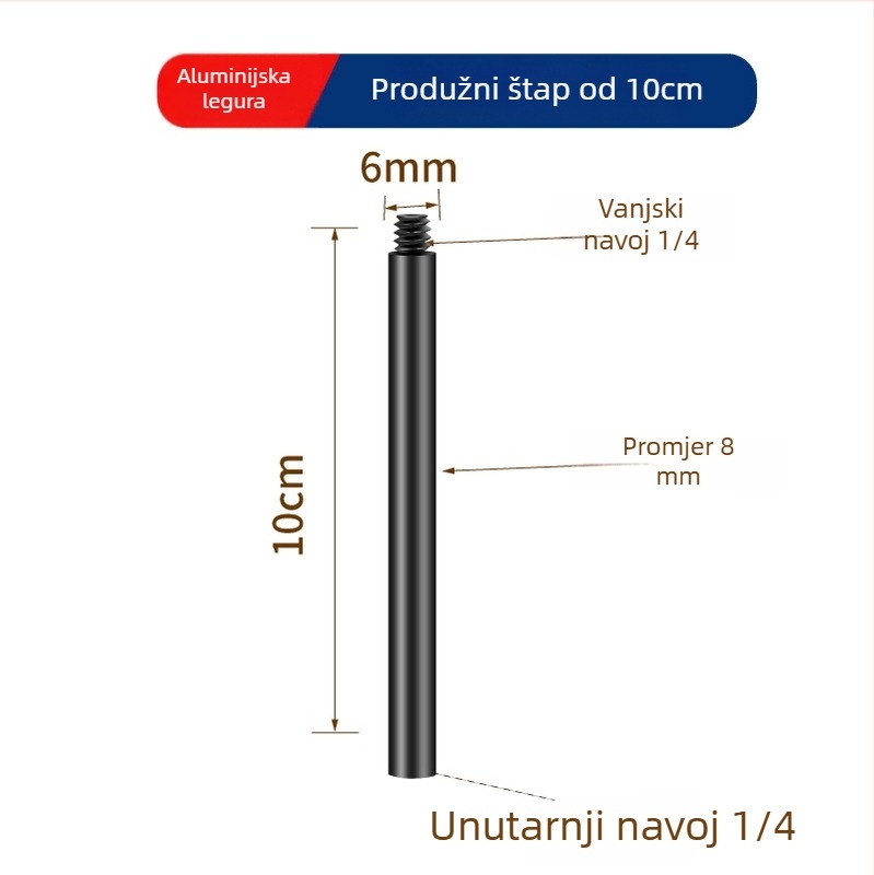 Jin Nian Shian aluminijska legura Tripod/PTZ - pogodno za tripod, kampiranje i držače za svjetla
