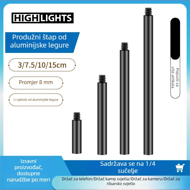 Jin Nian Shian aluminijska legura Tripod/PTZ - pogodno za tripod, kampiranje i držače za svjetla