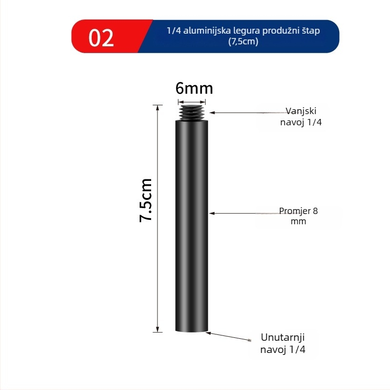 Jin Nian Shian aluminijska legura Tripod/PTZ - pogodno za tripod, kampiranje i držače za svjetla