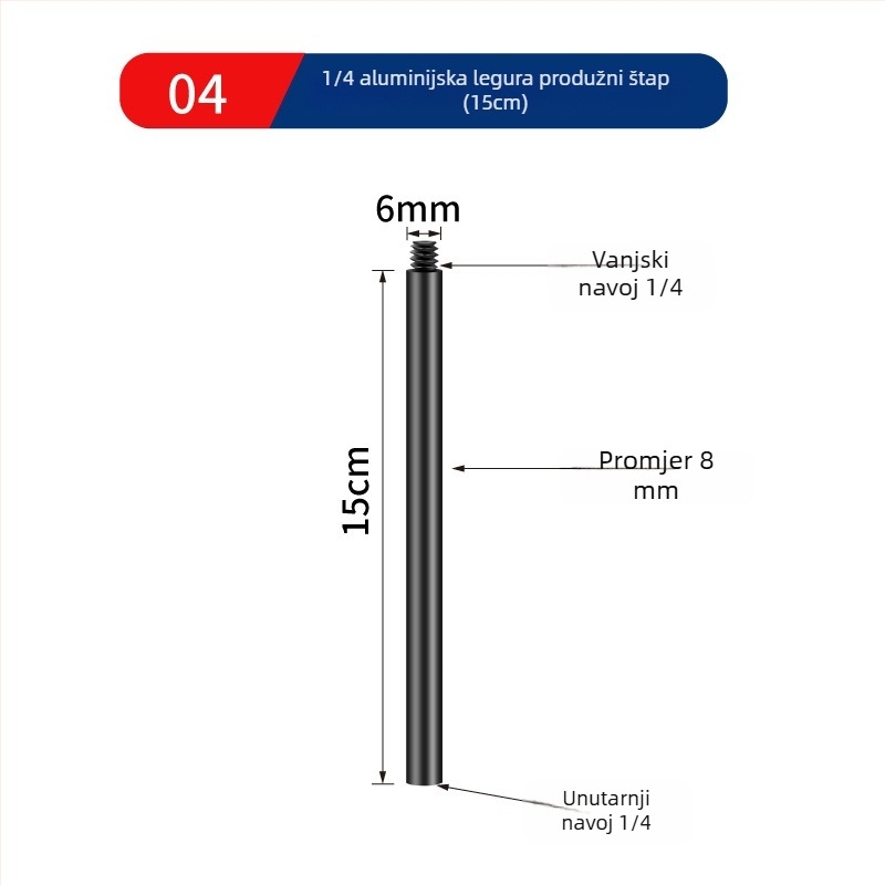 Jin Nian Shian aluminijska legura Tripod/PTZ - pogodno za tripod, kampiranje i držače za svjetla