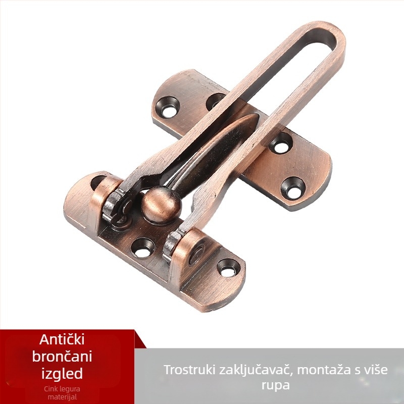 Protukradni sigurnosni bolc za vrata od cinkove legure – hotelska vrata, Marka Yuli, Moderan minimalistički stil