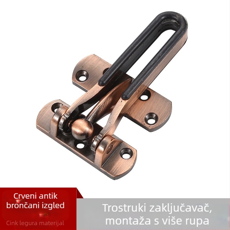 Protukradni sigurnosni bolc za vrata od cinkove legure – hotelska vrata, Marka Yuli, Moderan minimalistički stil
