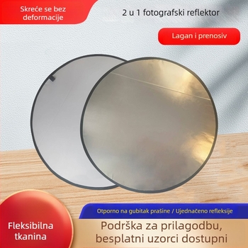 Ochre Reflektor 5 u 1 za fotografiju proizvoda, prijenosni ovalni reflektor s visoko kvalitetnim reflektirajućim platnom, pogodan za fotografiranje proizvoda, težina 1 kg