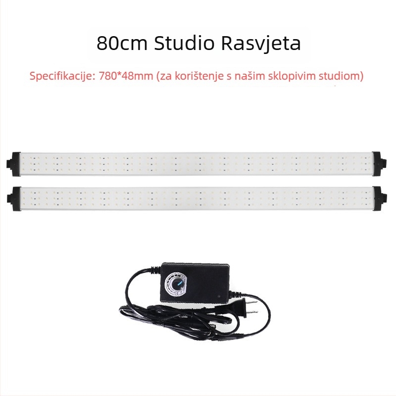 Aluminijsko kućište studijskog rasvjetnog panela s LED trakom, mekani svjetlo, bezkrokno podešavanje jačine, 22W, 7–12V