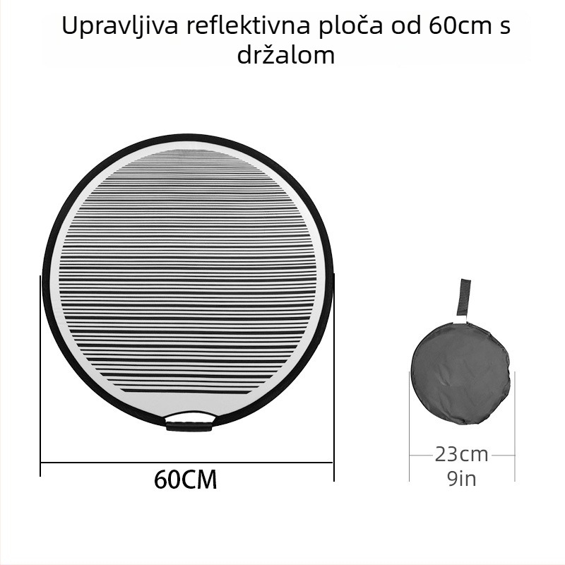 Prugasti reflektivni pozadinski panel, sklopivi, za fotografiju proizvoda, težina 0,25 kg, Minrui