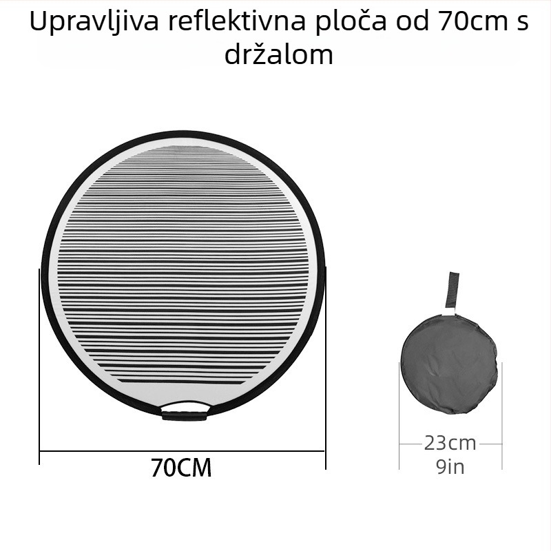Prugasti reflektivni pozadinski panel, sklopivi, za fotografiju proizvoda, težina 0,25 kg, Minrui