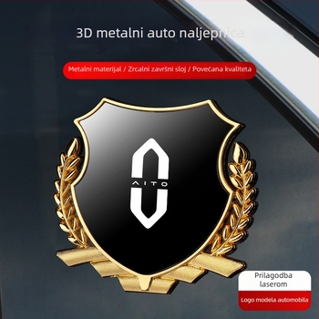 Bočna emblema od cinka legura s motivom pšenice za vozila AITO M5/M7/M8/M9, metalna dekoracija karoserije, samoljepljiva montaža