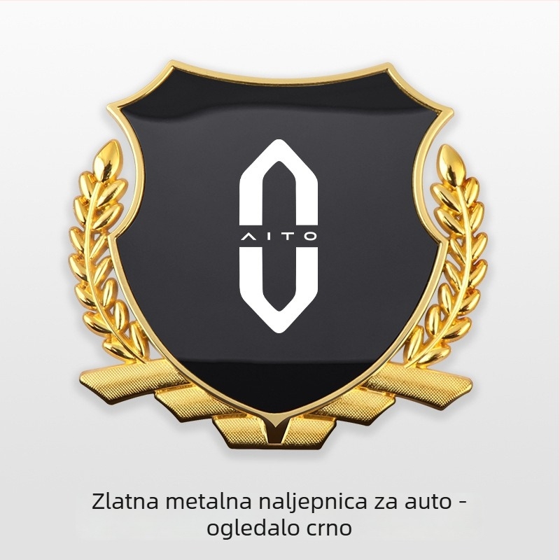 Bočna emblema od cinka legura s motivom pšenice za vozila AITO M5/M7/M8/M9, metalna dekoracija karoserije, samoljepljiva montaža