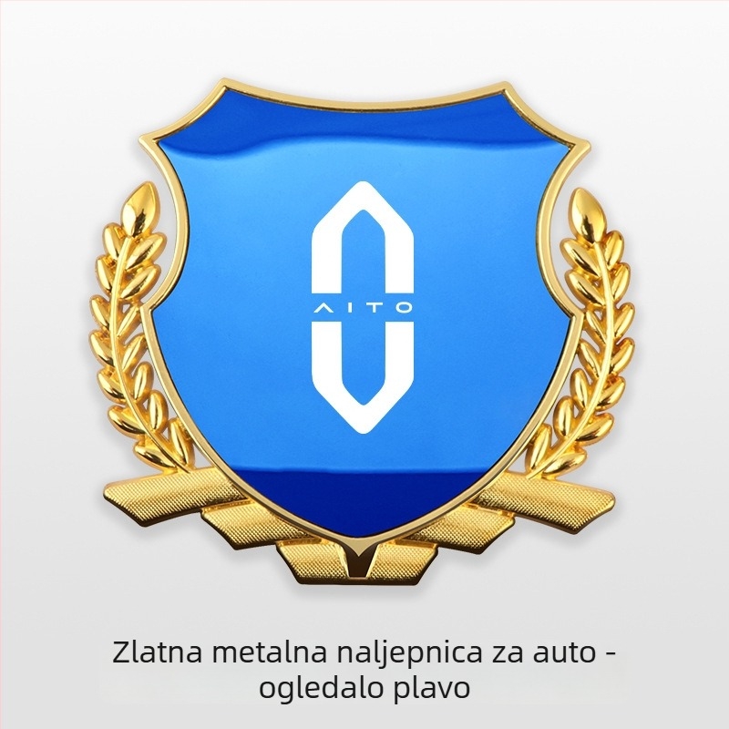 Bočna emblema od cinka legura s motivom pšenice za vozila AITO M5/M7/M8/M9, metalna dekoracija karoserije, samoljepljiva montaža