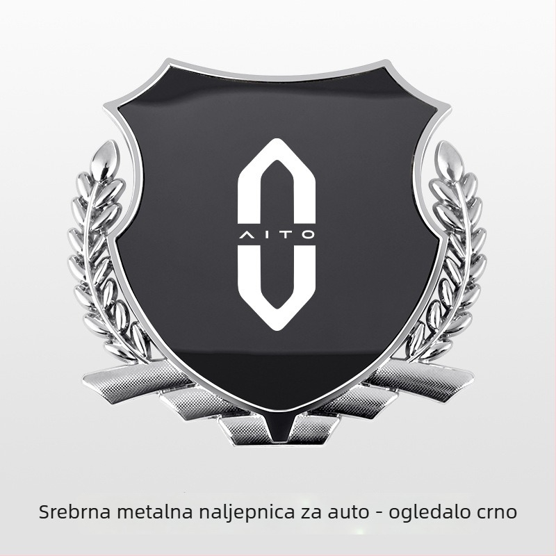 Bočna emblema od cinka legura s motivom pšenice za vozila AITO M5/M7/M8/M9, metalna dekoracija karoserije, samoljepljiva montaža