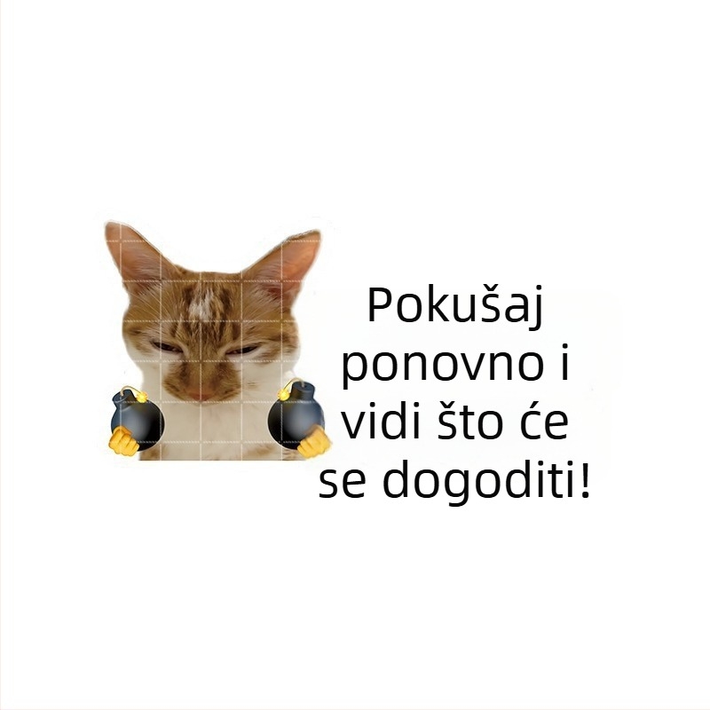 Naljepnice za karoseriju automobila s meme mačkom – smiješni tekstovi, vodootporne, za stražnje staklo i bočne stranice