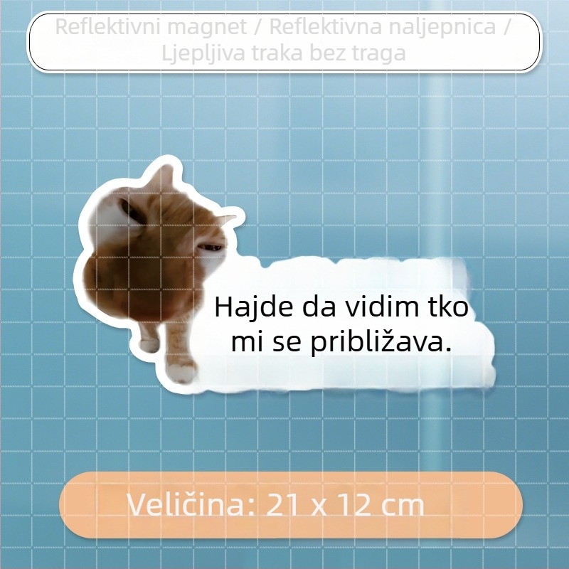 Naljepnice za karoseriju automobila s meme mačkom – smiješni tekstovi, vodootporne, za stražnje staklo i bočne stranice