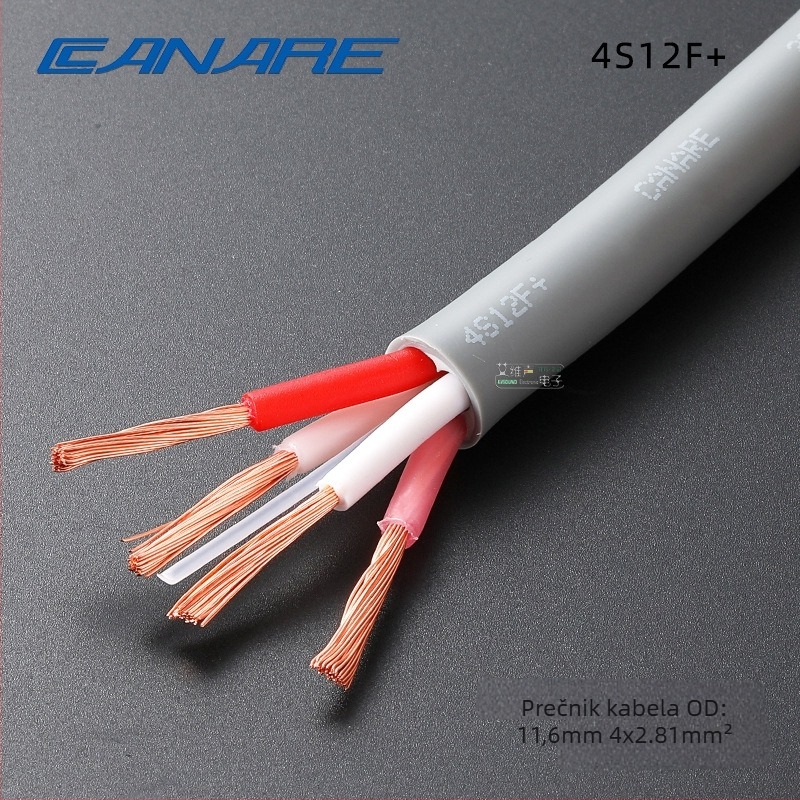 Kanami HiFi Surround kabel za zvučnike, četverožilni audio kabel s PVC ovojem, ROHS certificiran za audio i video