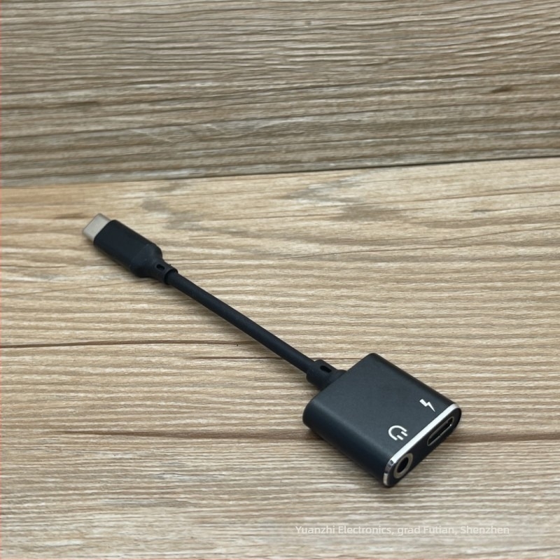 Type-C adapter za digitalni zvuk i 3,5 mm slušalice, 2-u-1 kabel, brzo punjenje, za Type-C mobitele