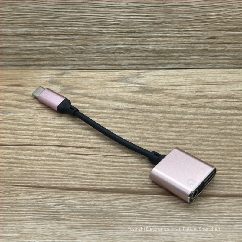 Type-C adapter za digitalni zvuk i 3,5 mm slušalice, 2-u-1 kabel, brzo punjenje, za Type-C mobitele