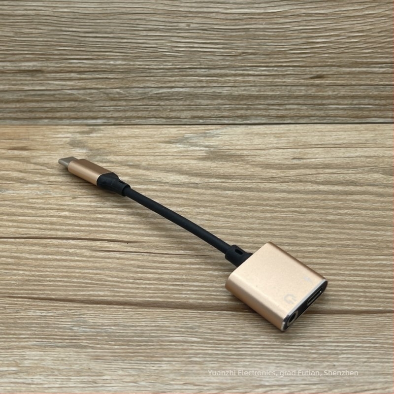Type-C adapter za digitalni zvuk i 3,5 mm slušalice, 2-u-1 kabel, brzo punjenje, za Type-C mobitele
