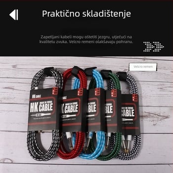 Kabat najlonski pleteni audio kabel 02 za gitaru