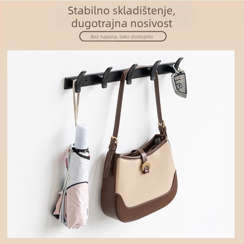 Stenska vješalica za kupaonicu i hodnik, model 955, materijal: space aluminum, završna obrada: electroplating, stil: moderni minimalistički dizajn