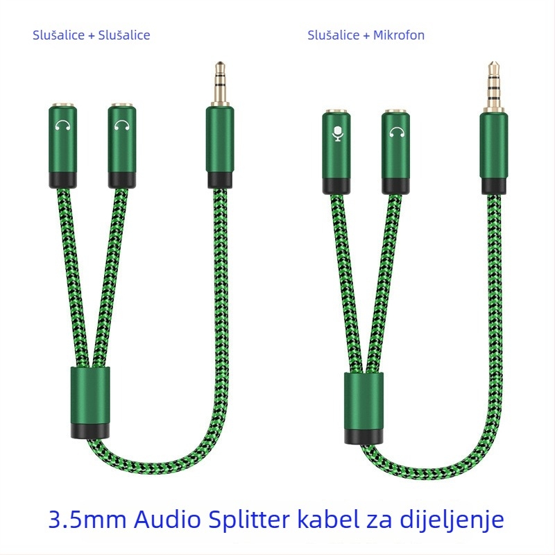 Kabel za audio 3,5 mm - pozlaćeno bakreno jezgro, bakreni vodič, audio linija za digitalne uređaje