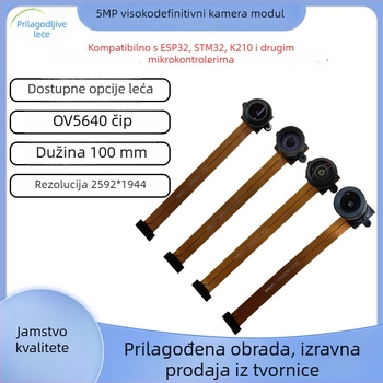 Kamera modul OV5640, 5MP, 2592x1944, DVP sučelje, 200° širokokutni objektiv, kompatibilan s ESP32