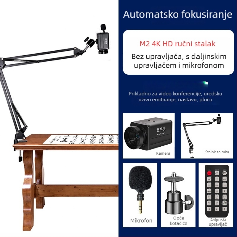HD web kamera s automatskim fokusom, USB 2.0, 8MP senzor, 30FPS, ugrađeni mikrofon