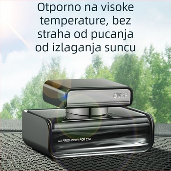 Automobilski aromaterapijski parfem za sjedalo — cvjetni ton s mirisom Lily of the Valley; zapremina 50–100 mL; trajanje isparavanja 61–90 dana; materijal: legura + staklo