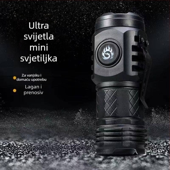 3-LED kompaktna baterijska svjetiljka, 1800mAh punjiva baterija, 10W, ABS kućište, domet do 500 m