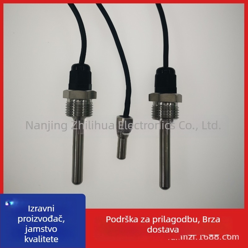 DS18B20 vodootporni digitalni senzor temperature s G1/2 navojem i nehrđajućom M10 sondom, ugradnja 6x50mm