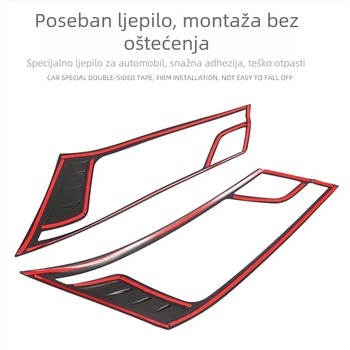 Kompletan vanjski naljepnik za Toyota Hiace: ručka vrata, vanjski retrovizor, dekorativni okvir prednje rešetke — ABS materijal, postavljanje ljepilom, bez prerade