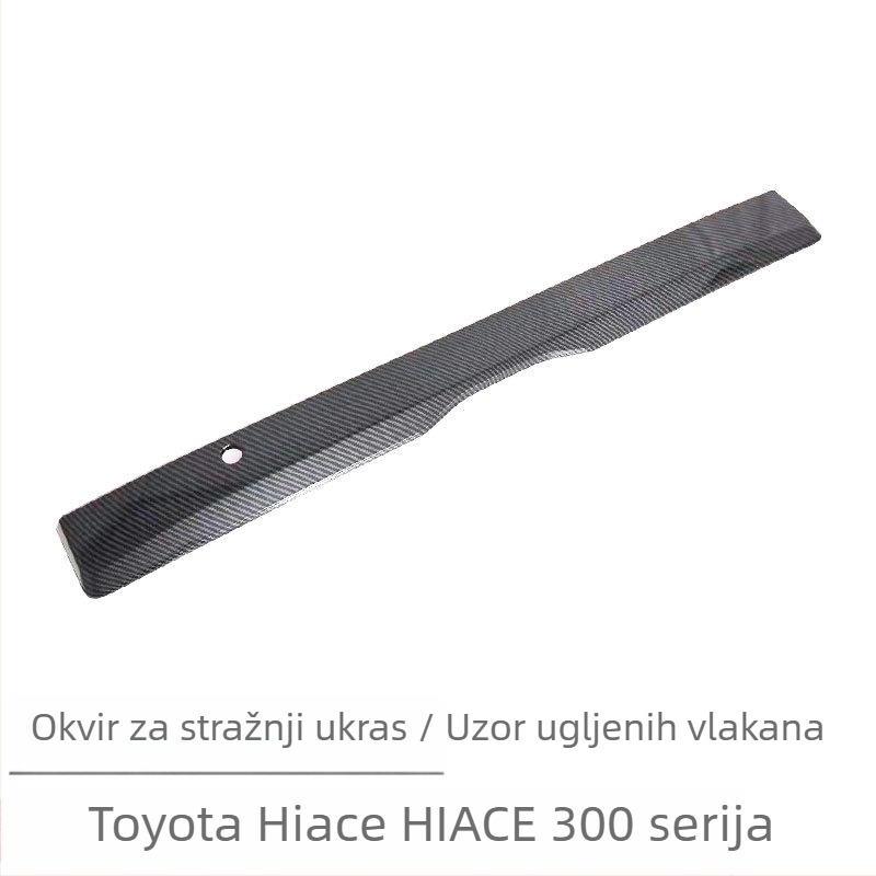 Kompletan vanjski naljepnik za Toyota Hiace: ručka vrata, vanjski retrovizor, dekorativni okvir prednje rešetke — ABS materijal, postavljanje ljepilom, bez prerade