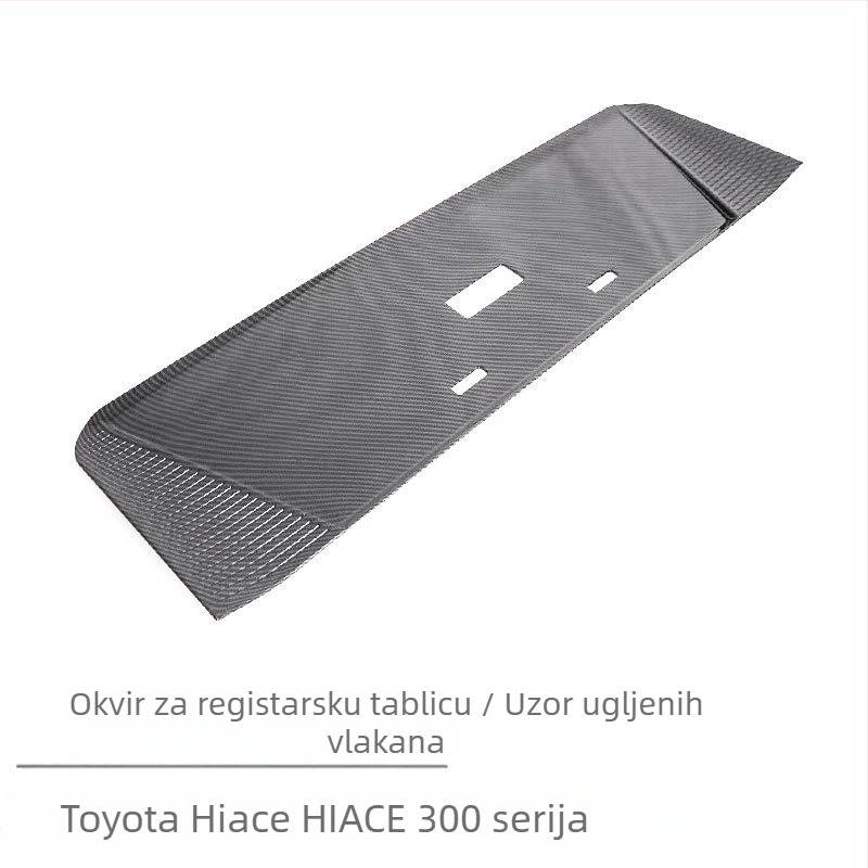 Kompletan vanjski naljepnik za Toyota Hiace: ručka vrata, vanjski retrovizor, dekorativni okvir prednje rešetke — ABS materijal, postavljanje ljepilom, bez prerade
