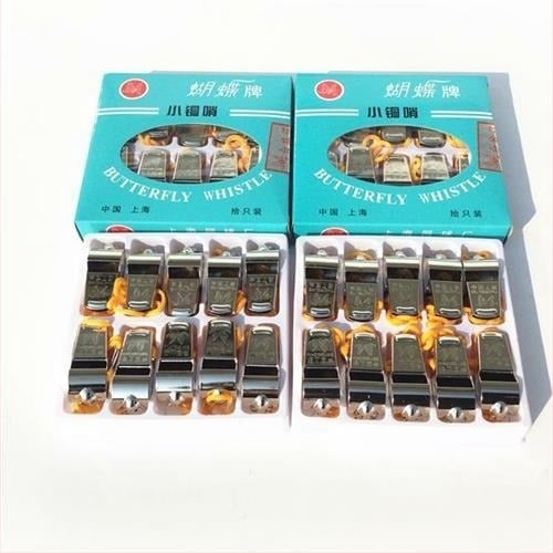 Sudijska zviždaljka od bakra – Butterfly marka, paket 500 komada, bez logotipa, pogodna za trčanje, vožnju biciklom i stolni tenis