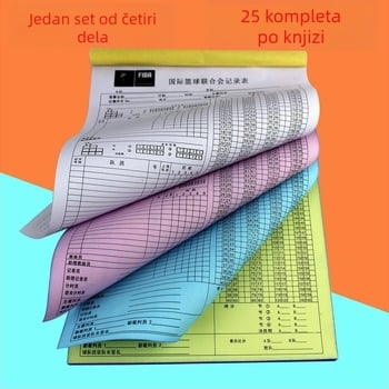 Košarkaška knjiga za bilješke rezultata Hongqi — papir; pogodna za košarku; pakiranje 50; kategorija: Tablica rezultata/Taktička ploča