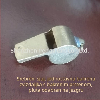 Bakrena zviždaljka, 6‑oblika dizajn, s logom, prilagodljiva; za suce, trenere, regulaciju prometa, policiju, vojsku, gradilišta na otvorenom