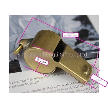 Bakrena zviždaljka, 6‑oblika dizajn, s logom, prilagodljiva; za suce, trenere, regulaciju prometa, policiju, vojsku, gradilišta na otvorenom