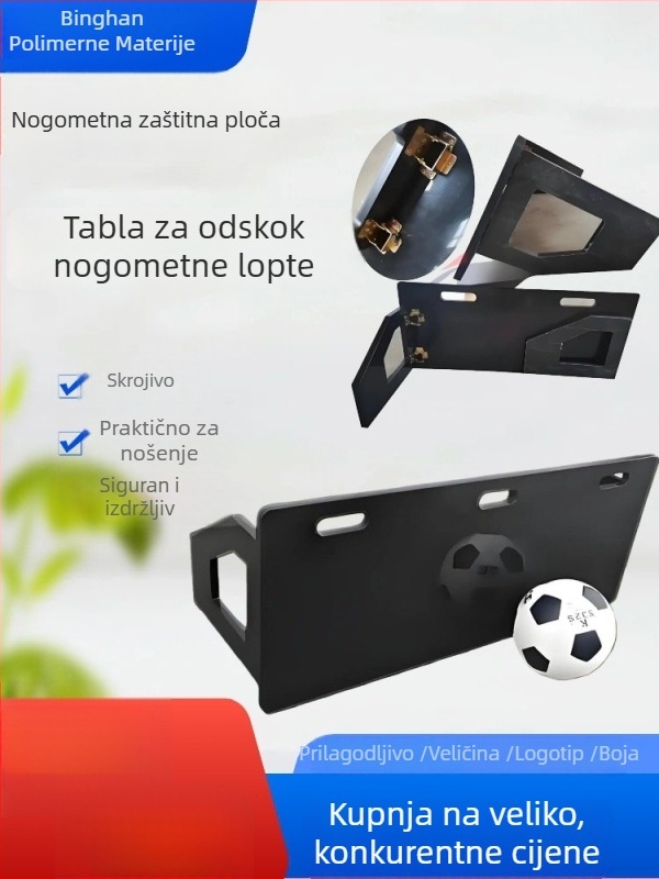 PE nogometni panel za odbijanje - sklopivi trening alat za kontrolu lopte i šut, lagan, otporan na koroziju i udarce, protuklizna površina