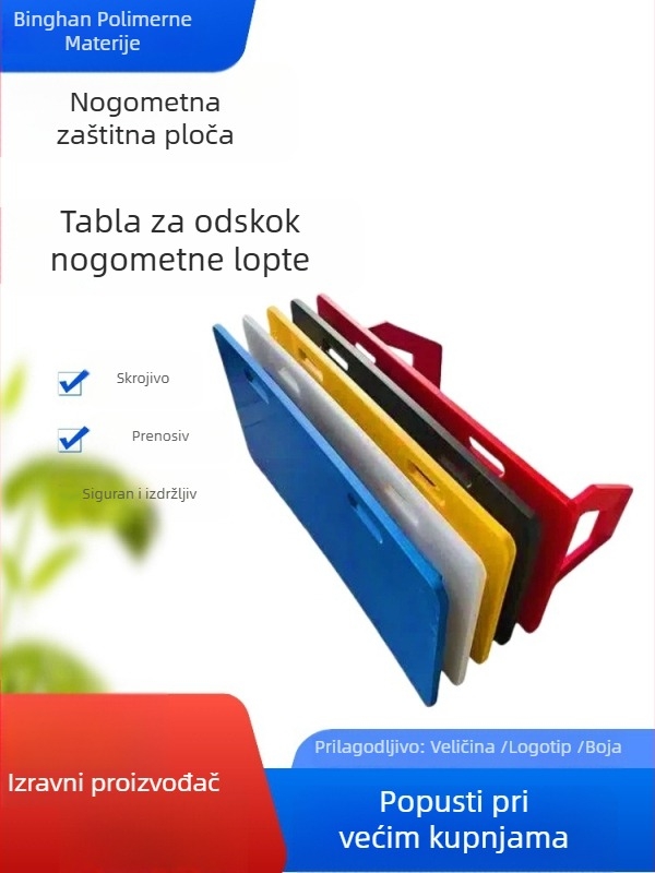PE nogometni panel za odbijanje - sklopivi trening alat za kontrolu lopte i šut, lagan, otporan na koroziju i udarce, protuklizna površina