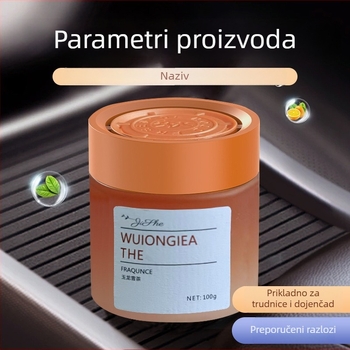 Philox Auto aromaterapija – Stakleni držač parfema, čvrsti balzam, Yilan miris, 61–90 sati isparavanja