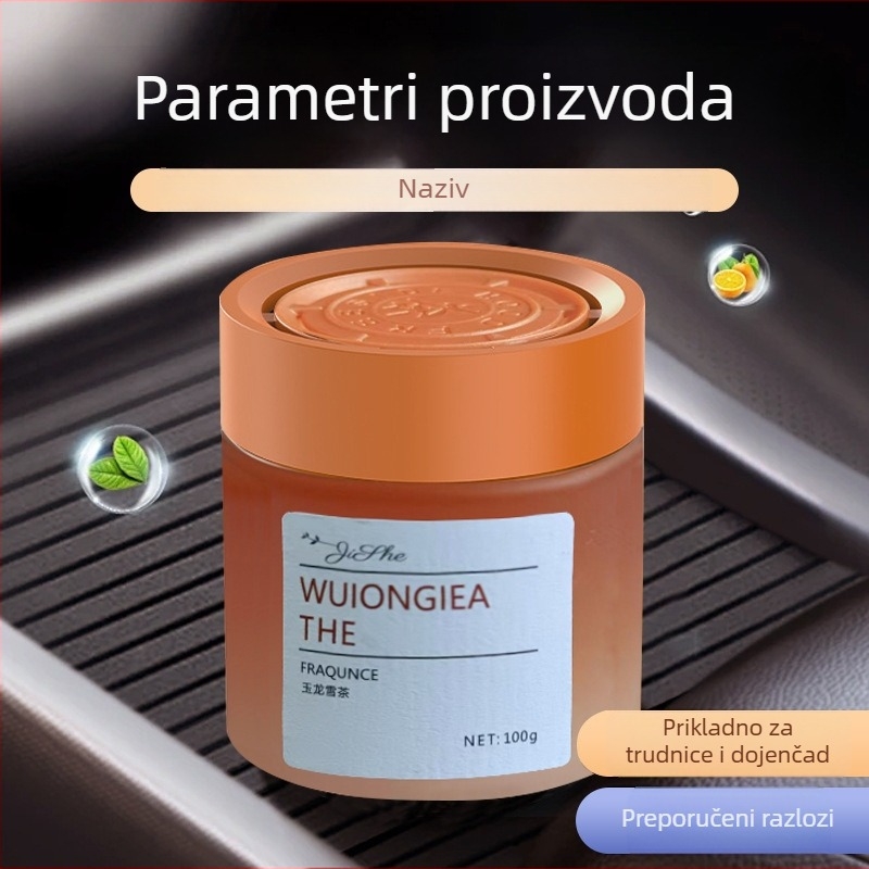 Philox Auto aromaterapija – Stakleni držač parfema, čvrsti balzam, Yilan miris, 61–90 sati isparavanja