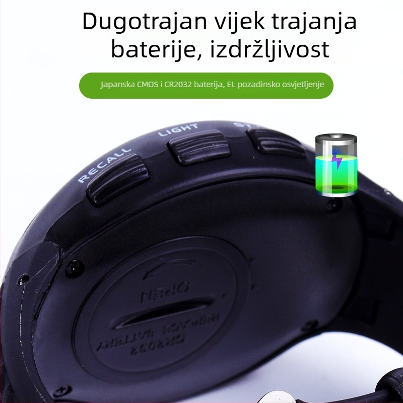 Elektronički štoperica/časovnik JS7171A od JUnSD/Junsda — ručni nogometni sat, vodootporan, s pauzom, protuklizno