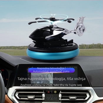 Automobilska aromaterapijska dekoracija: solarno poganjan vrtljivi helikopter, 5–10 ml mirisa, cvjetne note, plastično kućište, trajanje mirisa 31–60 dana
