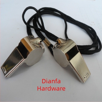 Piskaljka od nehrđajućeg čelika s užetom, sudijska i trenerska piskaljka, otisnuto logo